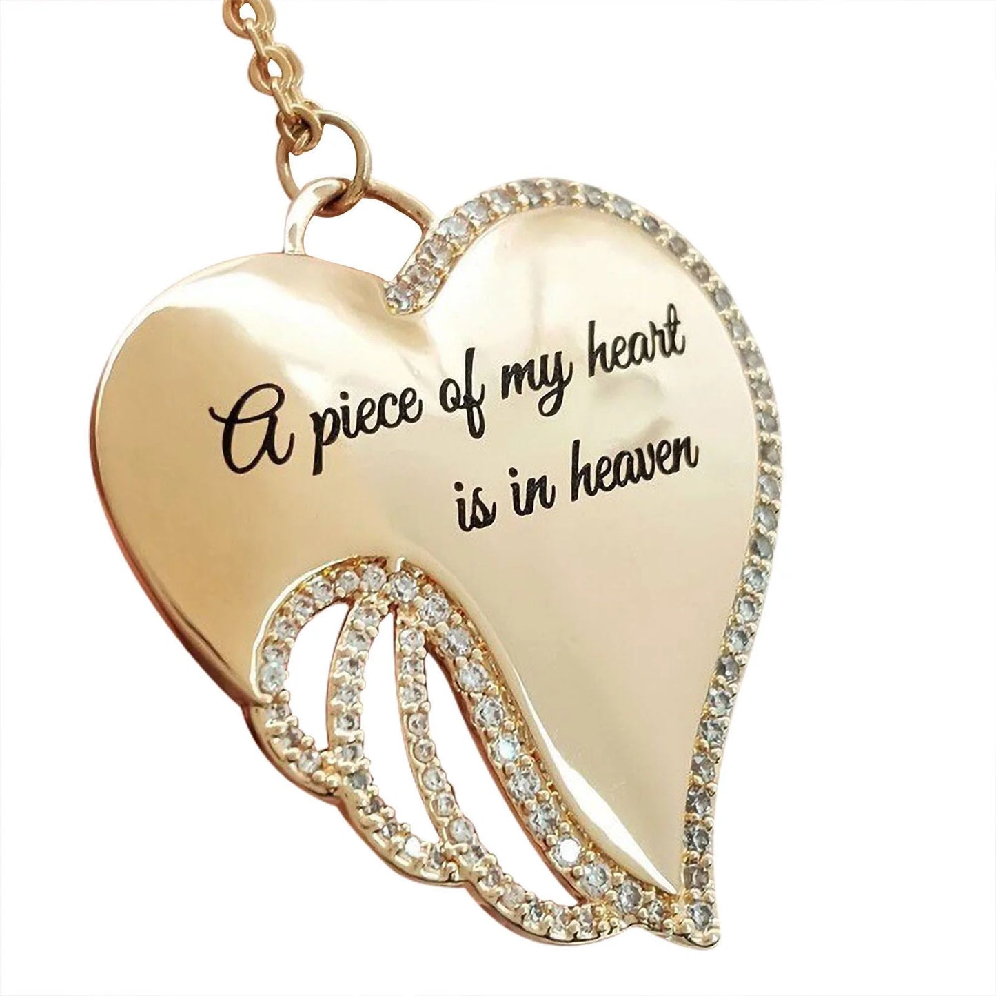 Necklaceson Sale! New Encrusted Angel Wing Love Rhinestone Necklace for Women It Not Goodbye It See You Again Pendant Necklace Jewelry Christmas Annivesary Birthday Gift for Her Silver