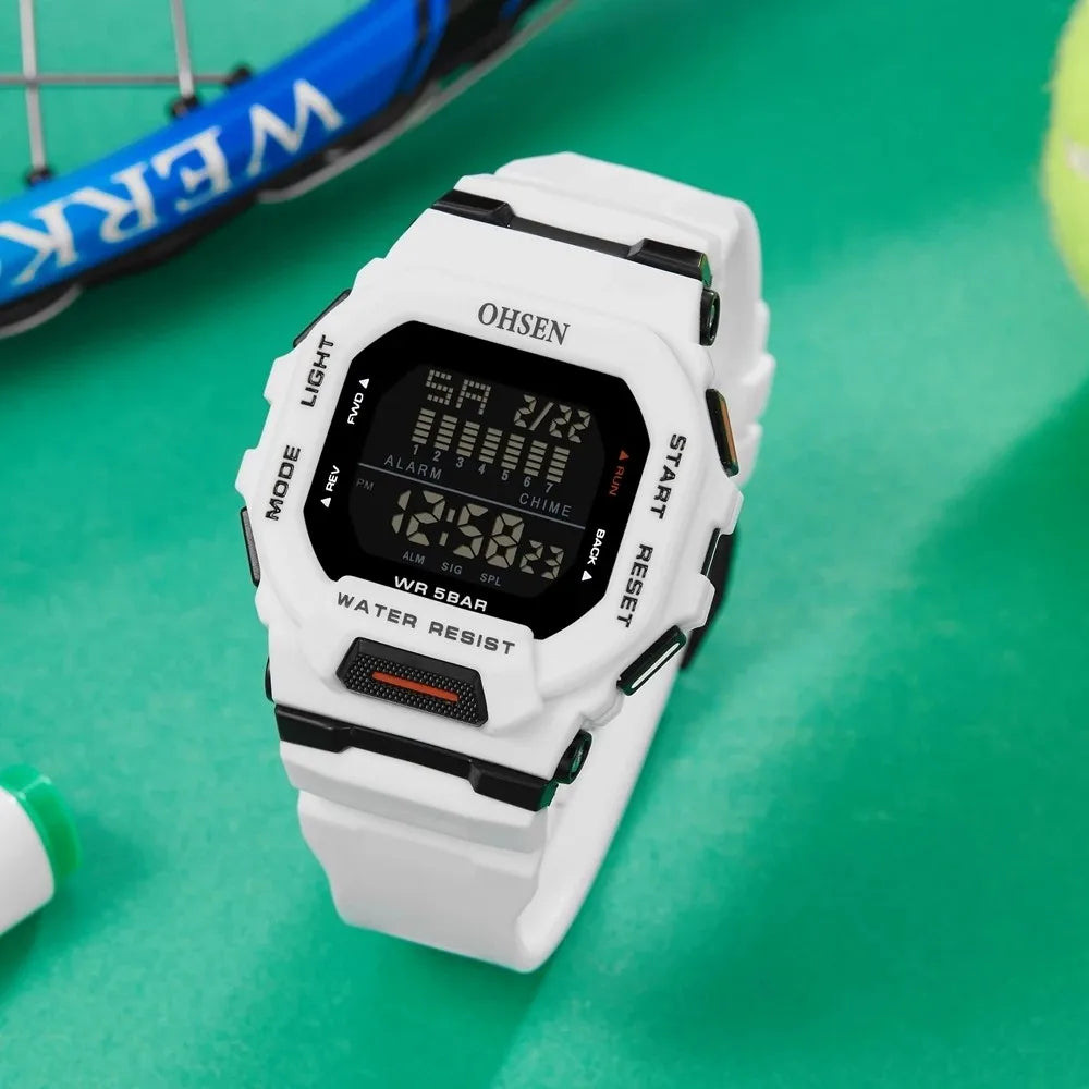New  Green Hombre Male Digital Watches 5ATM Dive Man Mens Sports Wristwatches Hand Clocks Man Watch Reloj Masculino