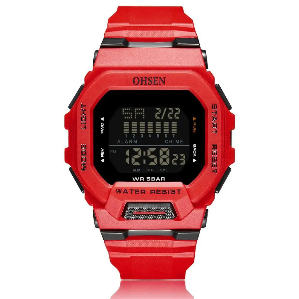 New  Green Hombre Male Digital Watches 5ATM Dive Man Mens Sports Wristwatches Hand Clocks Man Watch Reloj Masculino