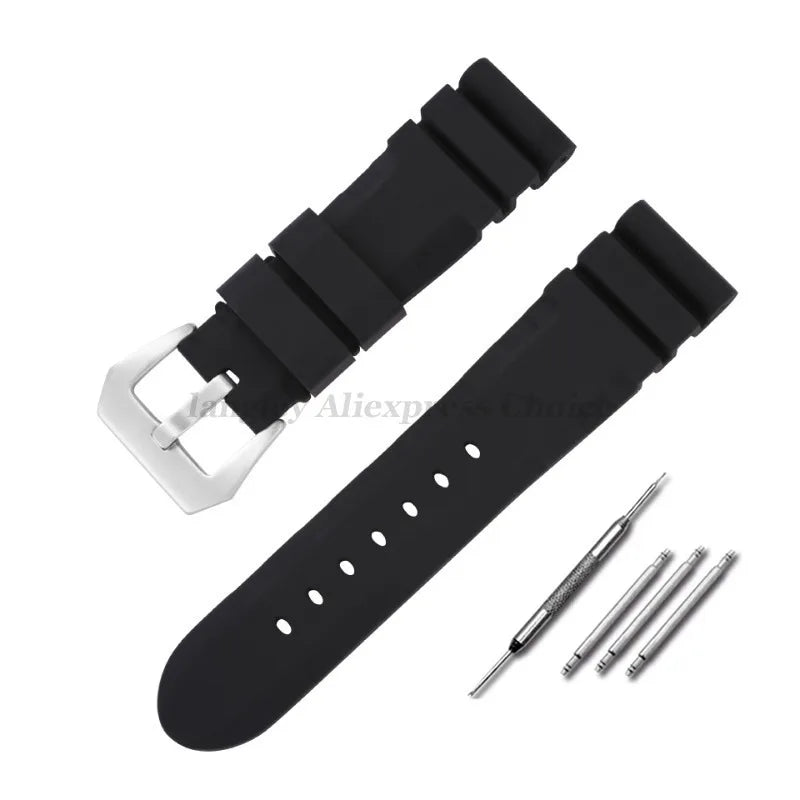 Silicone Watch Band for Panerai SUBMERSIBLE PAM441 359 Pa111 Series Soft Rubber Strap 22Mm 24Mm 26Mm Men'S Bracelet Accessories