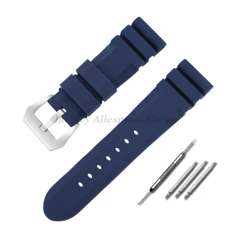 Silicone Watch Band for Panerai SUBMERSIBLE PAM441 359 Pa111 Series Soft Rubber Strap 22Mm 24Mm 26Mm Men'S Bracelet Accessories