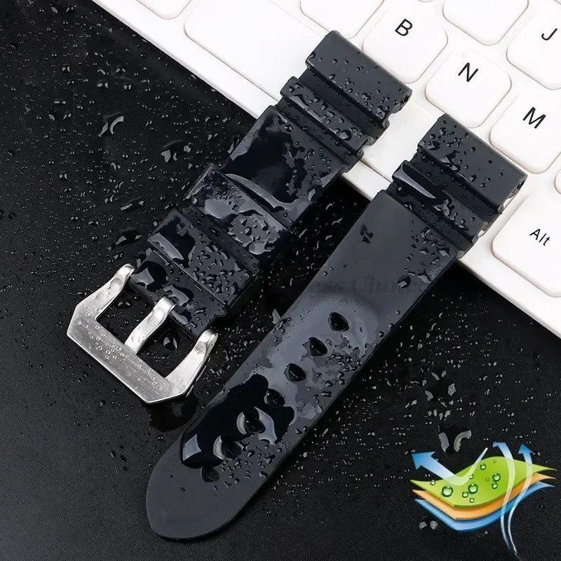 Silicone Watch Band for Panerai SUBMERSIBLE PAM441 359 Pa111 Series Soft Rubber Strap 22Mm 24Mm 26Mm Men'S Bracelet Accessories