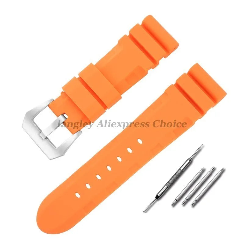 Silicone Watch Band for Panerai SUBMERSIBLE PAM441 359 Pa111 Series Soft Rubber Strap 22Mm 24Mm 26Mm Men'S Bracelet Accessories