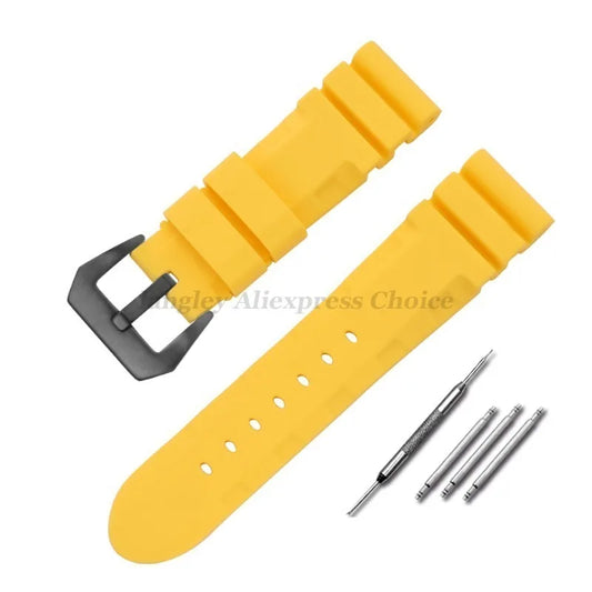 Silicone Watch Band for Panerai SUBMERSIBLE PAM441 359 Pa111 Series Soft Rubber Strap 22Mm 24Mm 26Mm Men'S Bracelet Accessories