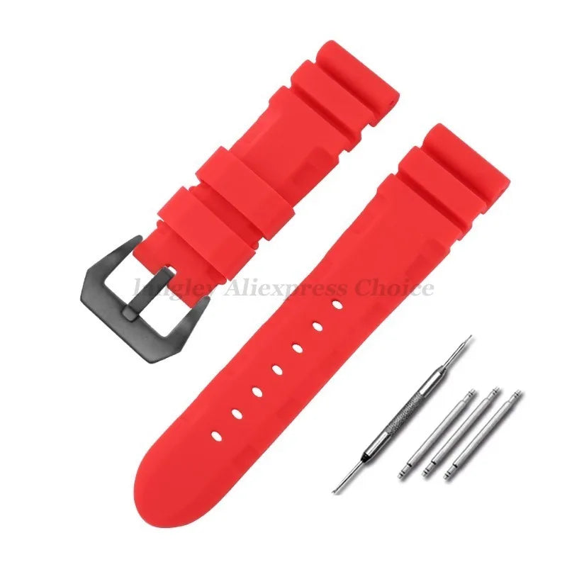 Silicone Watch Band for Panerai SUBMERSIBLE PAM441 359 Pa111 Series Soft Rubber Strap 22Mm 24Mm 26Mm Men'S Bracelet Accessories