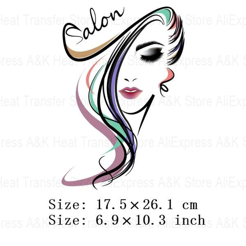 Queen Melanin New Thermo Stickers on Clothes African American Hairstyle Beauty Iron Patches Stripes Black Woman Transfers Badges