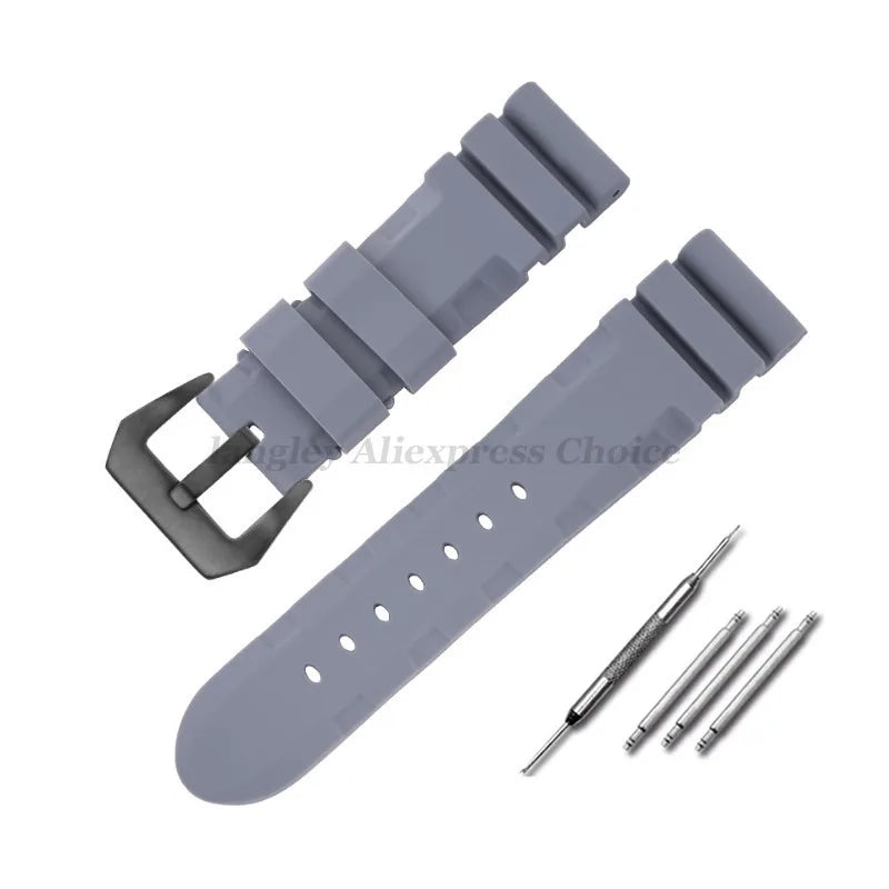 Silicone Watch Band for Panerai SUBMERSIBLE PAM441 359 Pa111 Series Soft Rubber Strap 22Mm 24Mm 26Mm Men'S Bracelet Accessories