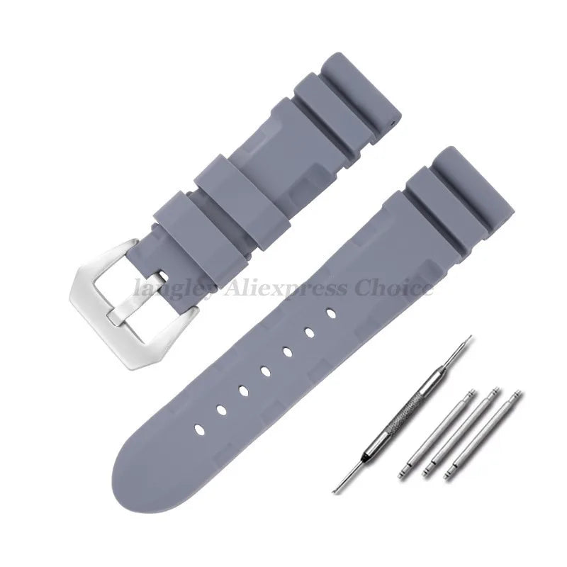 Silicone Watch Band for Panerai SUBMERSIBLE PAM441 359 Pa111 Series Soft Rubber Strap 22Mm 24Mm 26Mm Men'S Bracelet Accessories