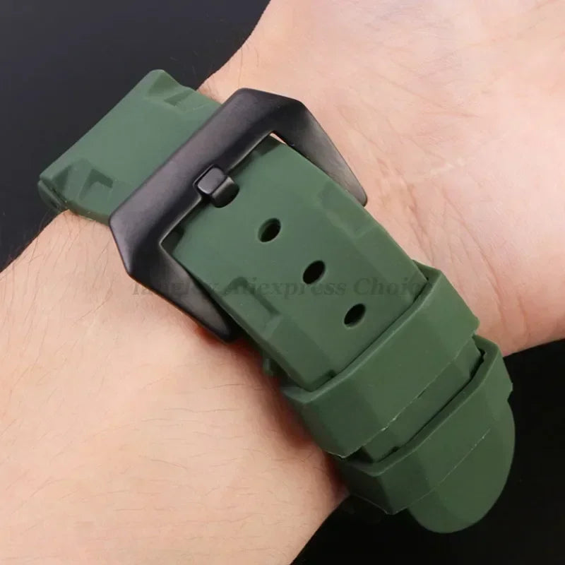 Silicone Watch Band for Panerai SUBMERSIBLE PAM441 359 Pa111 Series Soft Rubber Strap 22Mm 24Mm 26Mm Men'S Bracelet Accessories