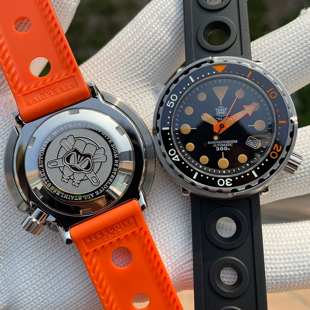 SD1975V Tuna Luxury Dive Wristwatch Ceramic Bezel 30Bar Waterproof Swiss Luminous NH35 Fashion Orange Mechanical Watch