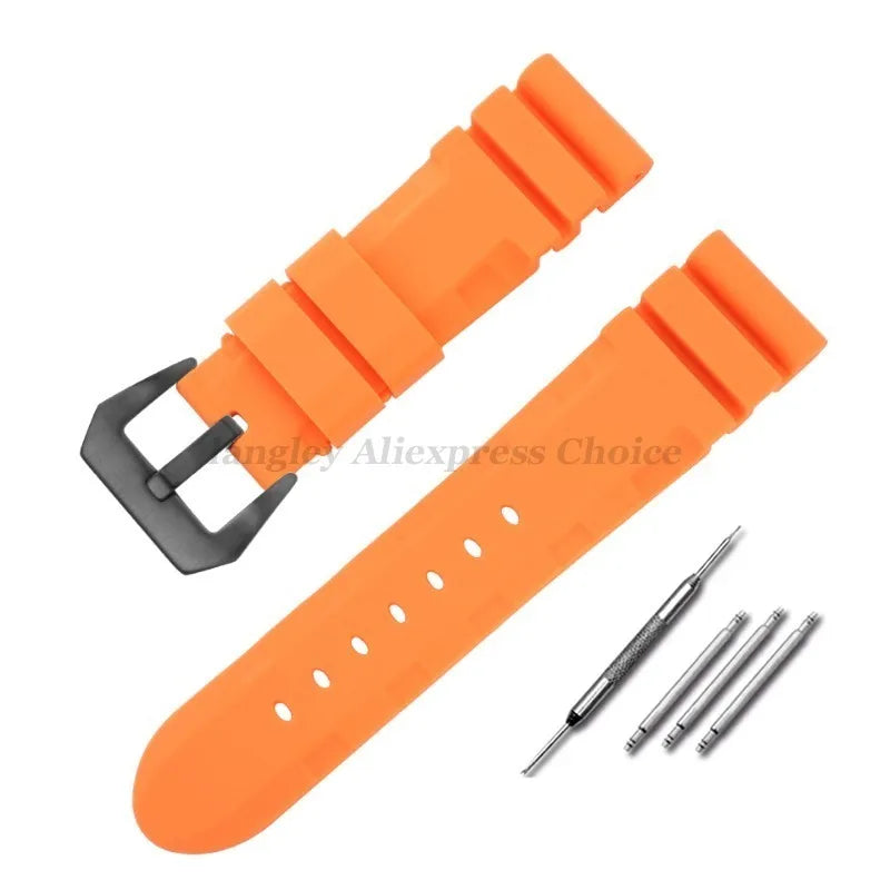 Silicone Watch Band for Panerai SUBMERSIBLE PAM441 359 Pa111 Series Soft Rubber Strap 22Mm 24Mm 26Mm Men'S Bracelet Accessories