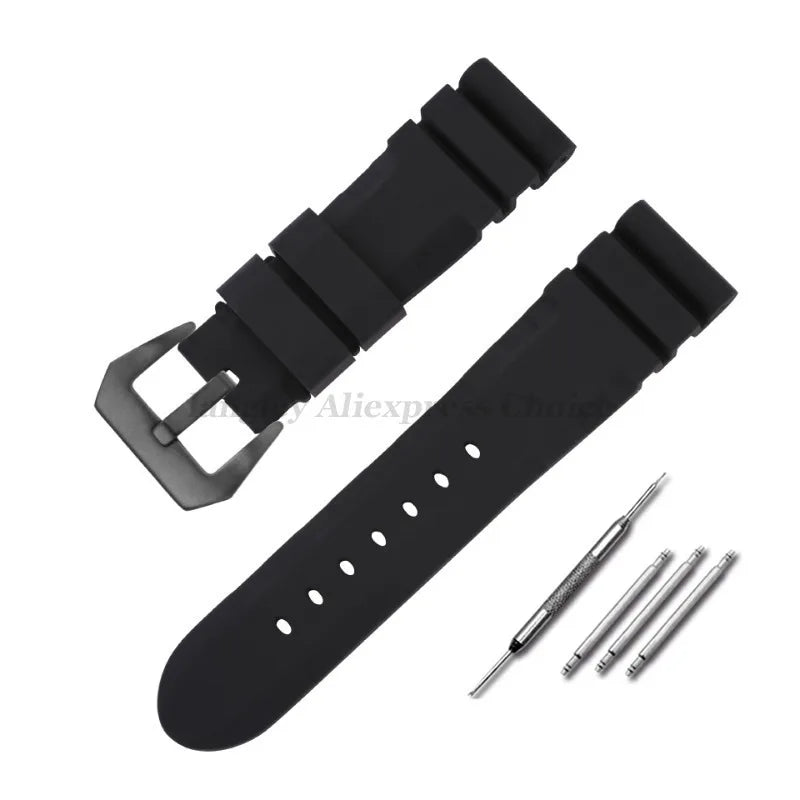 Silicone Watch Band for Panerai SUBMERSIBLE PAM441 359 Pa111 Series Soft Rubber Strap 22Mm 24Mm 26Mm Men'S Bracelet Accessories