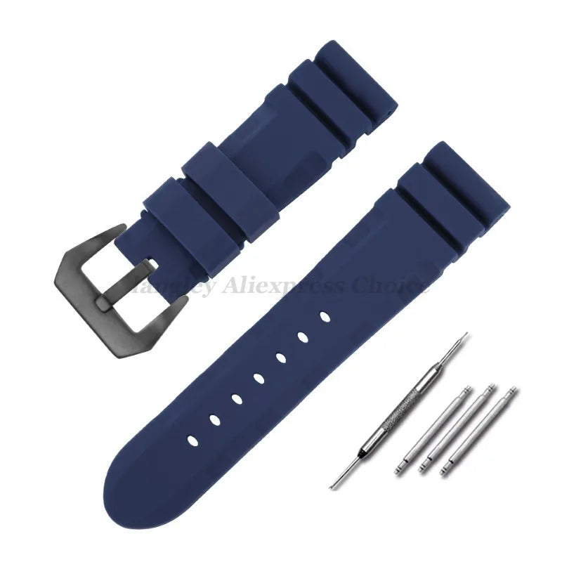 Silicone Watch Band for Panerai SUBMERSIBLE PAM441 359 Pa111 Series Soft Rubber Strap 22Mm 24Mm 26Mm Men'S Bracelet Accessories