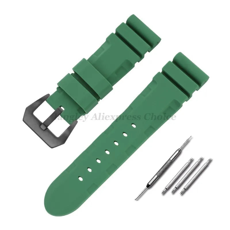 Silicone Watch Band for Panerai SUBMERSIBLE PAM441 359 Pa111 Series Soft Rubber Strap 22Mm 24Mm 26Mm Men'S Bracelet Accessories